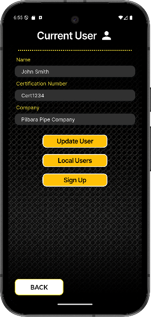 Polypal app screen — Current user profile